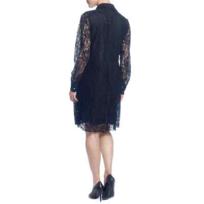 catherine malandrino shirt dress Catherine Malandrino Silk Satin Shirt Dress Black Button Front Womens Size 6