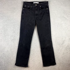 AYR Jeans Womens 30x27 Black Straight Stretch Designer Made in USA Grunge