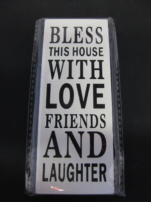 BLESS THIS HOUSE WITH LOVE FRIENDS & LAUGHTER fridge magnet refrigerator magnet