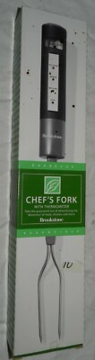 Brookstone Chef's Barbecue Fork with Thermometer in box