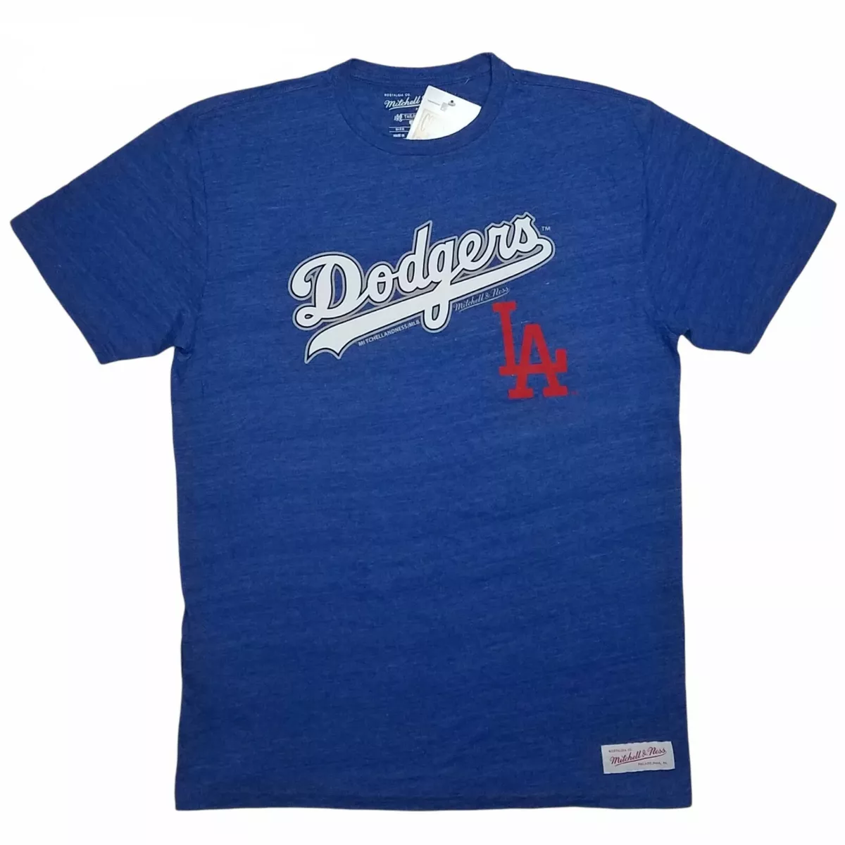 Mitchell Ness MLB Authentic L.A. Dodgers Blue Baseball T Shirt