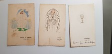 3 ANCIENS MENUS COMMUNION 1959.1951.1953