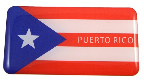 Puerto Rico Puerto Rican flag domed decal 3D sticker emblem 2.6" set of 1 or 2 - Bild 2 von 5