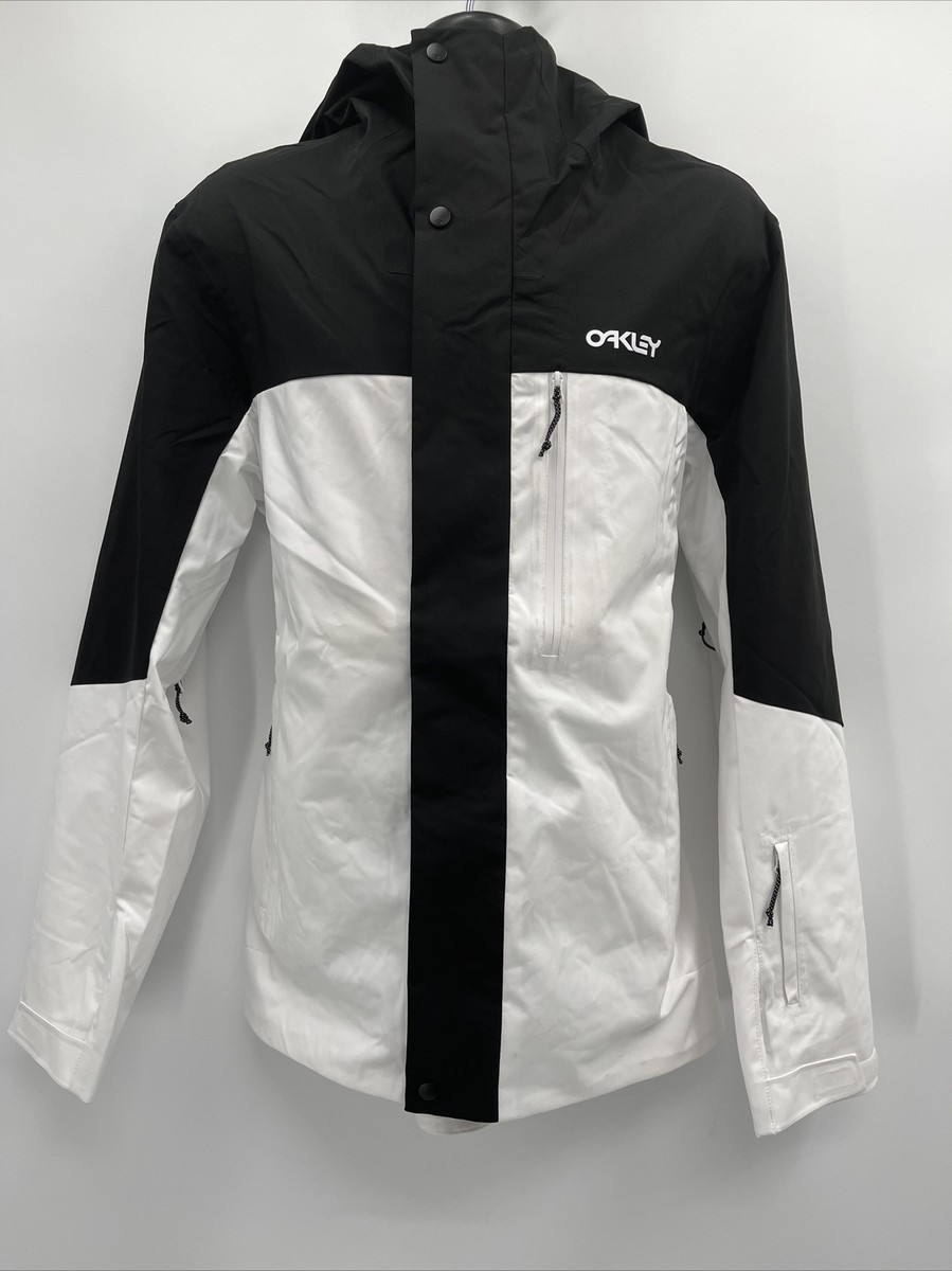 Oakley MEN'S Full Zip Button Up TNP TNT Shell White Black Jacket