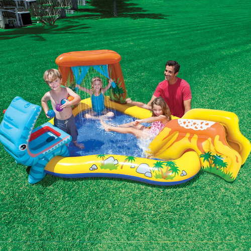 Planschbecken Kinder Pool Rutsche Spielhaus Spielcenter Wasserrutsche INTEX - Bild 2 von 12