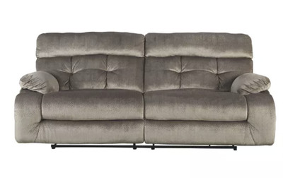 Ashley Furniture 'Brassville' Power Reclining Greystone ...