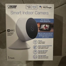 Feit Electric Plug-in Indoor Wi-Fi Security Camera - Black/White