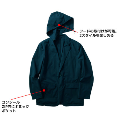Solotex(R) 2-way Work Suit Jacket Black Workman FieldCore Water Repellent L