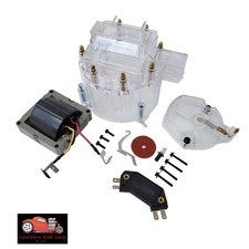 Gm Hei Clear Distributor Cap Rotor Set Sbc Bbc 65k Volt Coil Module Tune Up Kit