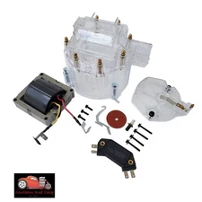 GM HEI Clear Distributor Cap Rotor Set SBC BBC 65K Volt Coil Module TUNE UP KIT