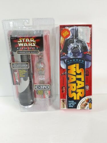 Star Wars: Ep.1 C-3PO Zegarek kolekcjonerski Light Saber Display Case i ciekawostki Fandex - Zdjęcie 1 z 5