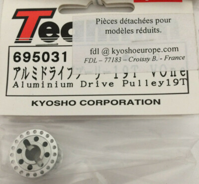 Kyosho 695031 Team Magic Aluminium Antriebsriemenscheibe 19T für V One (Box Q)