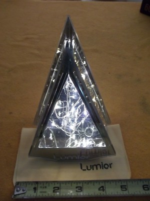 NIB LUMIAR LIGHTED MIRROR TRIANGULAR SHAPE NIGHT LIGHT CHRISTMAS TREE