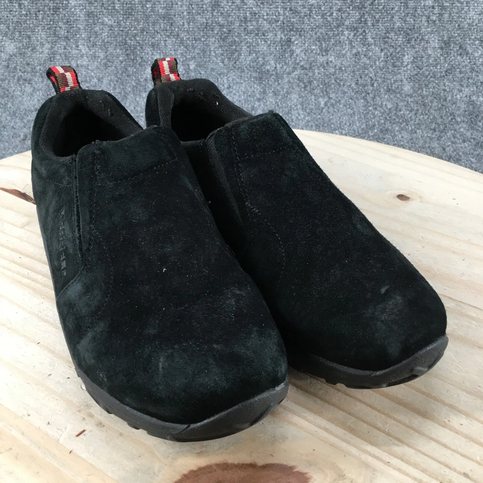 Merrell Shoes Youth 6 M Womens 7.5 Jungle Moc Kids Loafer Sneakers Black Suede - Image 3 of 4