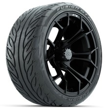 Set Of 4 15 Gtw Spyder Matte Black Wheels 21540-r15 Fusion Gtr Street Tires