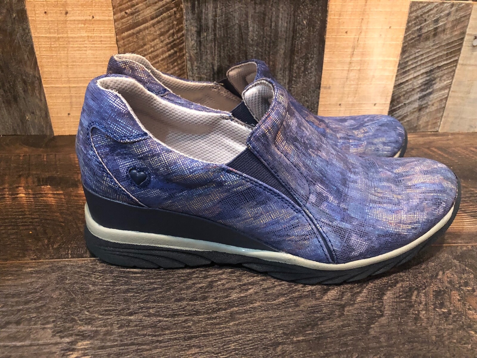 Nurse Mates Darrah Pillow Top Womens Blue Slip-On Nursing Shoes Size 8.5-image