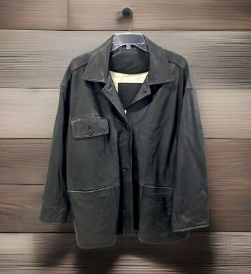RARE! Vintage 90’s Men’s Coach Black Soft Leather Jacket Large 42R