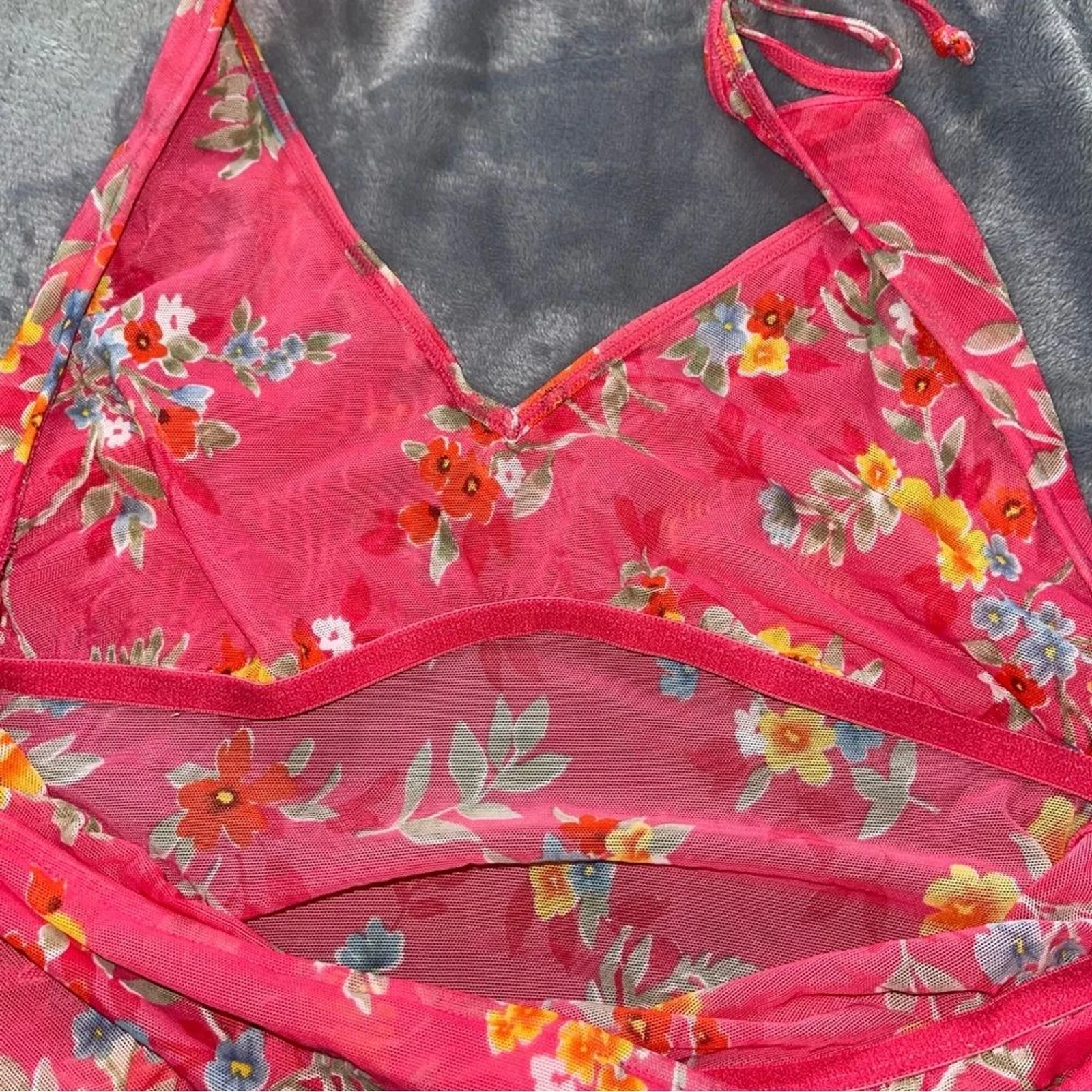 UNDERCOVER Abito slip floreale rosa Victoria's Secret taglia M