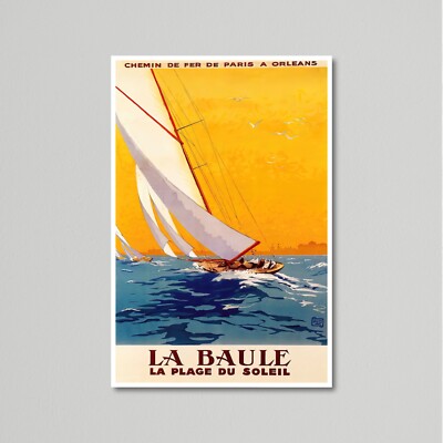 Vintage Travel Poster - Brittany, France, La Baule - The Beach of the Sun