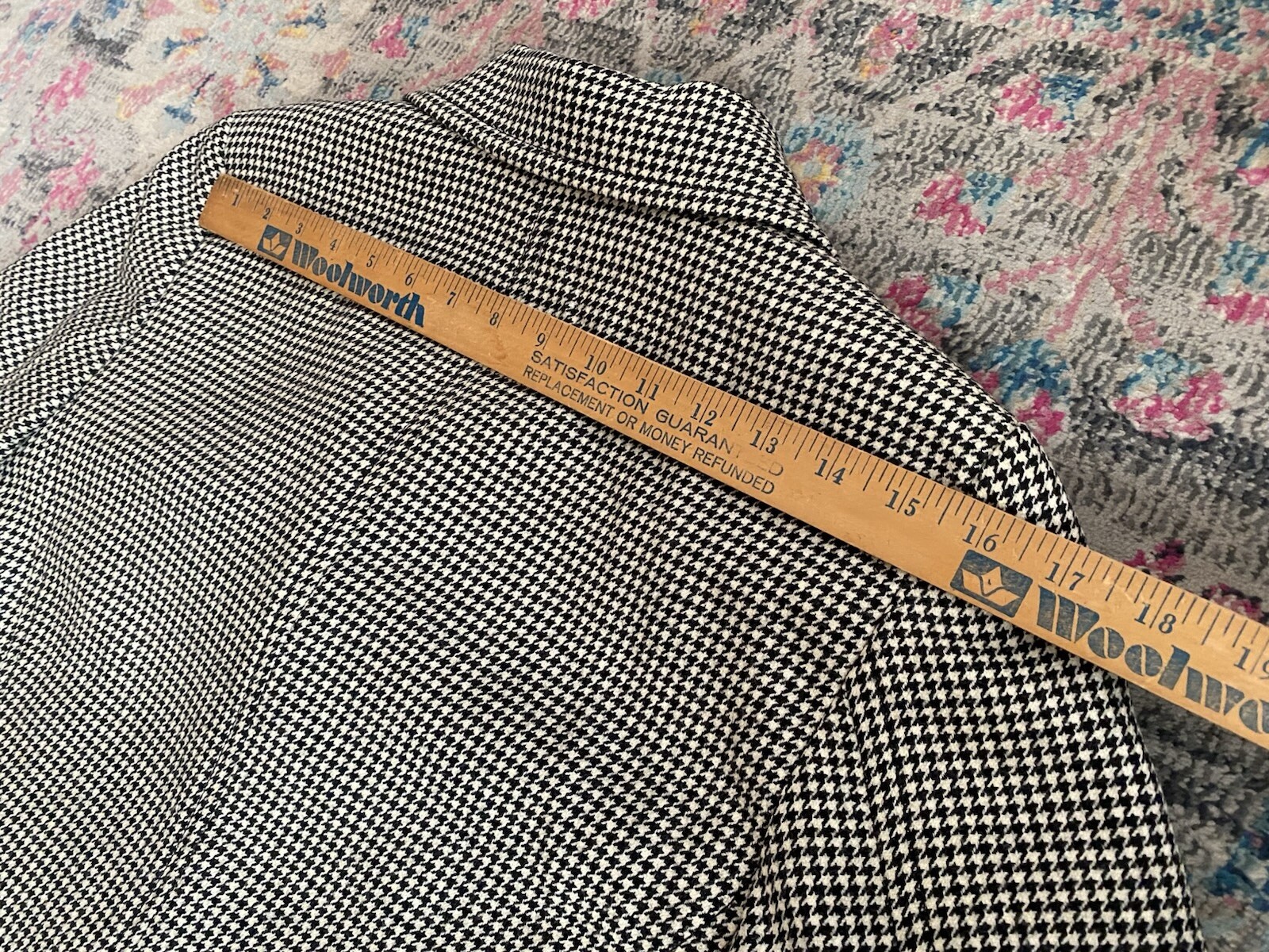 Pendleton 100% Wool Lined Pant Suit Houndstooth J… - image 17