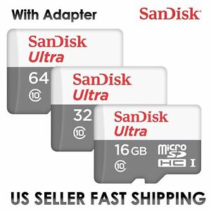 Sandisk Ultra 16 Go 32 Go 64 Go 128 Go Micro Sd C10 Sdhc Memoire Flash Tf Carte Ebay