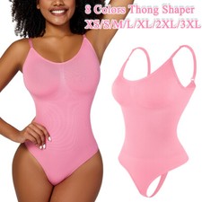 Women Tummy Control Bodysuit Shapewear Smooth Shaping Thong Body Shaper Tops