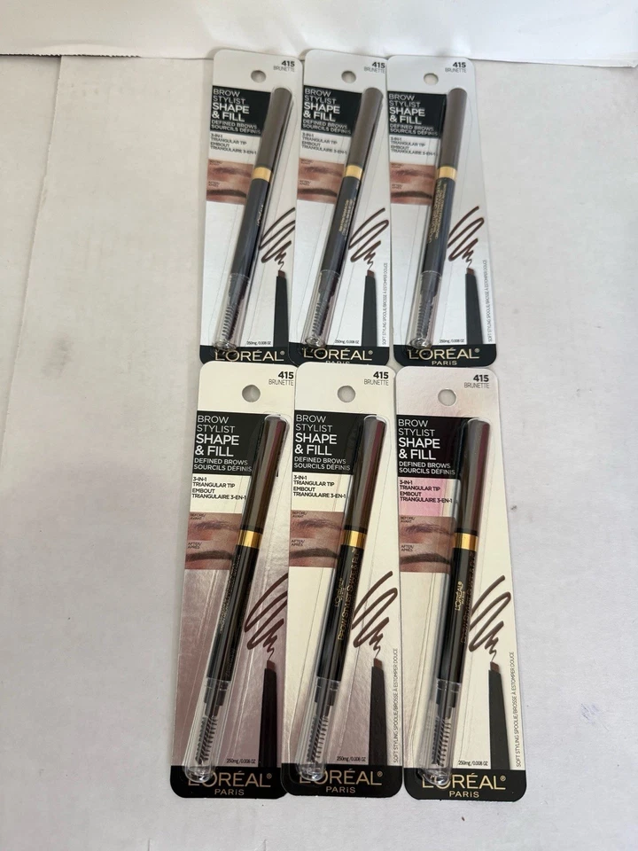 6 L'Oreal Brow Stylist Shape Fill Pencil Brunette 0.8 oz  415 Brunette O1702B - Image 3 of 4