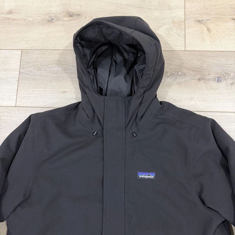 Patagonia Jacket Parka Men's Medium Black H2No Full Zip Hooded Insulated - Image 3 of 4