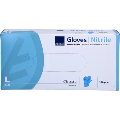 Abena Classic Nitril Unt.Hands.unste.pf L blau 100St - PZN 17416928