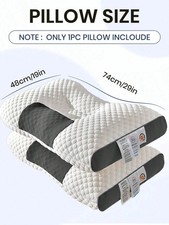 2 Pcs Ergonomic Neck Pillow Help Massage Soft Adjustable Sleeping 100 UPGRADE