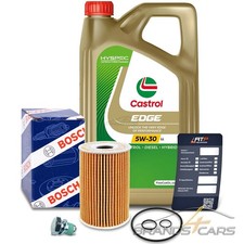 BOSCH ÖLFILTER+5L CASTROL EDGE 5W-30 LL FÜR SKODA ROOMSTER 5J 1.6 TDI