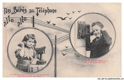 CAR-AGPP5-0267-FANTAISIE - Nos Bebes Am Telefon - Allo Allo - Allo Monsieur