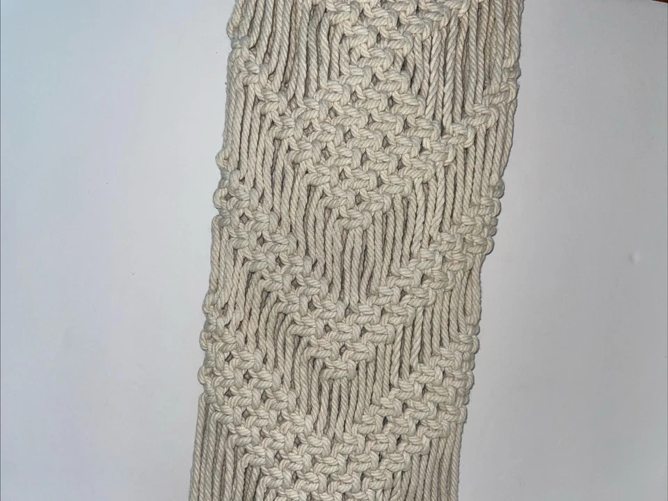 ¡Nuevo! Macramé Yoga Mat Bolsa de Transporte Off-White Bohemio Terroso Rústico Minimalista Foto 3 de 4