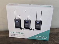 Wireless Lavalier Microphone System - Movo WMX-20 DUO BRAND NEW 