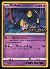 Seviper - SM46 - Burning Shadows Stamp - SM Black Star Promo - Pokemon Card - 2 on eBay