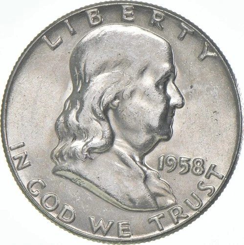 1958 Franklin Half Dollar AU 90% Silver *4532
