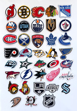 38 Stück Team NHL Logo Ice Hockey  zum Aufb�...