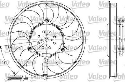 Lüfter Motorkühlung VALEO 698611 AWX für A6 B6 8ED SEAT EXEO B7 8E2 A4 AUDI 12V