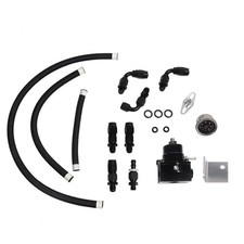 LokoCar Adjustable Fuel Pressure RegulatorKit Oil 0-100psi Gauge -6AN 6AN Black∌