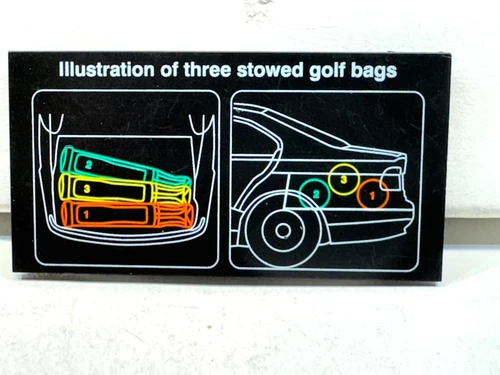 OEM BMW 97-03 E39 Trunk "illustraion of Four Stowed GOLF Bags" Stick On 1 Label