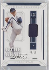 2019 National Treasures Game Gear Material Holo Silver 9/10 Nolan Ryan HOF e8a