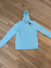 NWT Vineyard Vines Men's Surf Hoodie Long-Sleeve T-Shirt Pocket Light Blue- Med