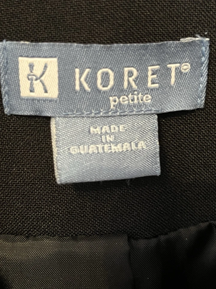 Blazer feminino vintage Koret tamanho 14 forrado preto - Imagem 2 de 4