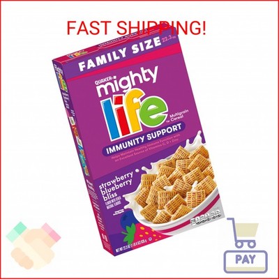 Quaker Mighty Life Multigrain Cereal, Strawberry Blueberry Bliss, Immunity Suppo