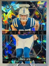 🏈LAIATU LATU 2024 Panini Prizm Prizmatic Blue Cracked Ice RC /99 #COLOR MATCH🏈