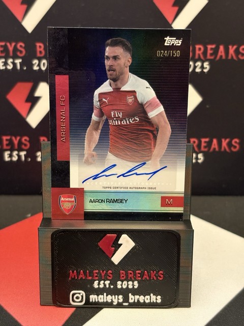 Topps Arsenal Team Set 2025/26 Aaron Ramsey Auto Arsenal 024/150