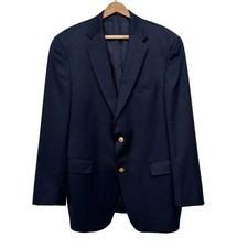 Hart Schaffner Marx Gold Trumpeter Blazer Size 42R Navy Blue Made in the USA