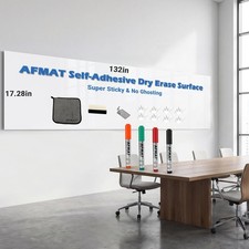 White Board Sticker for Wall, 1.44x11ft Peel and Stick Whiteboard Wallpaper,
