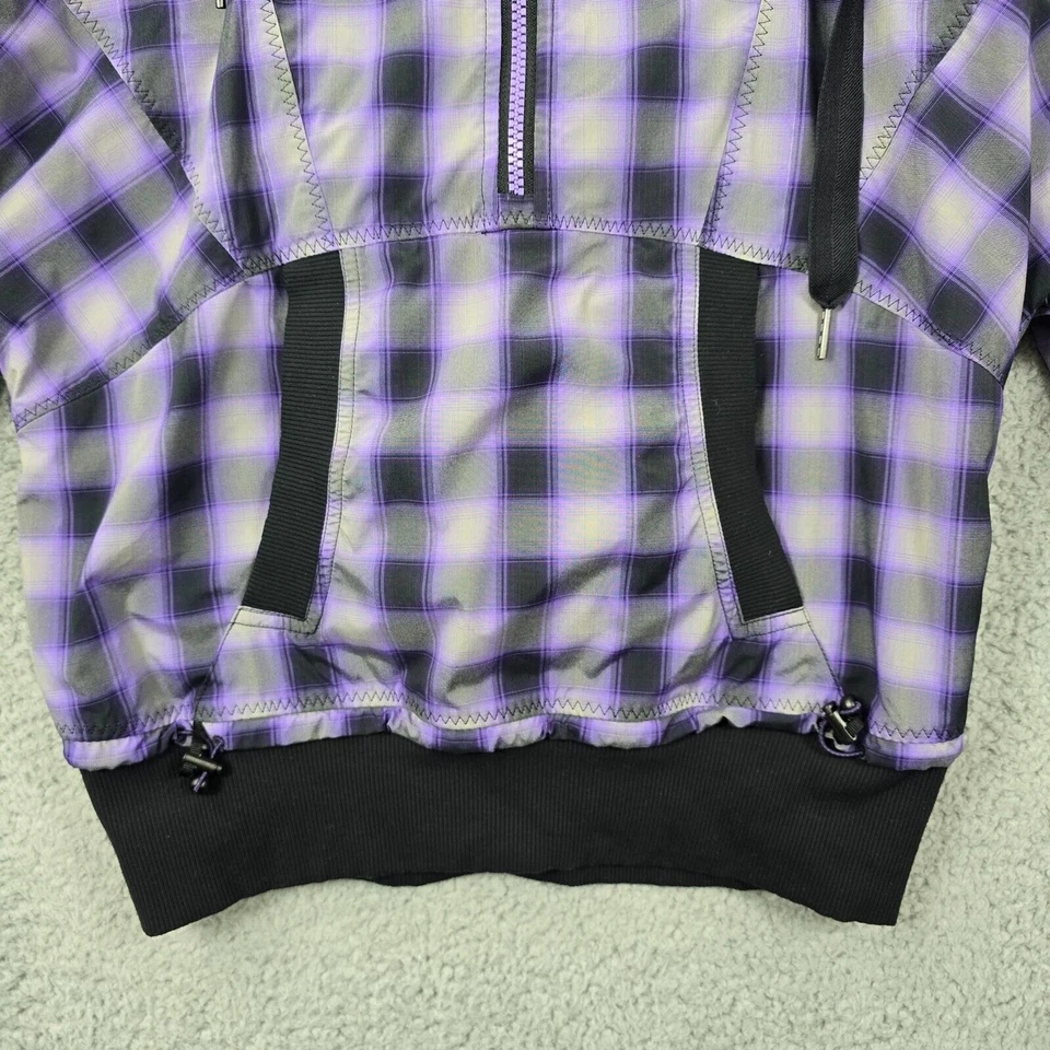 Chaqueta reflectante para mujer Lululemon Athletica púrpura negra con capucha talla 6 Foto 3 de 4