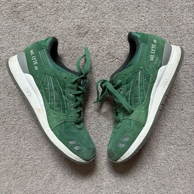 Asics GEL-LYTE 3 III (GREEN) PUDDLE PACK SUEDE [H5U3L-8484]  Mens size 8